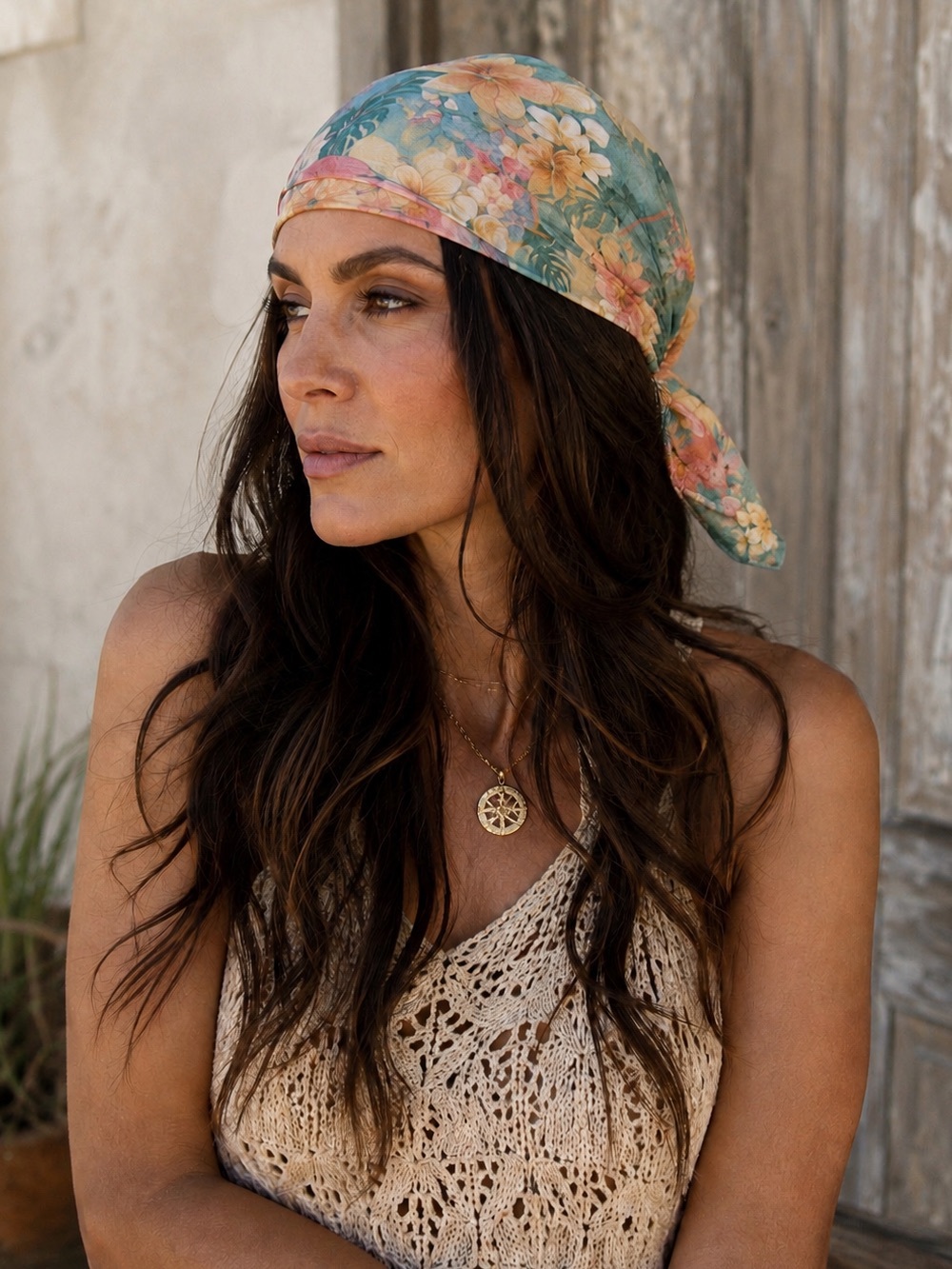 Spell & the Gypsy Havana Head Scarf Tropical Design NWT